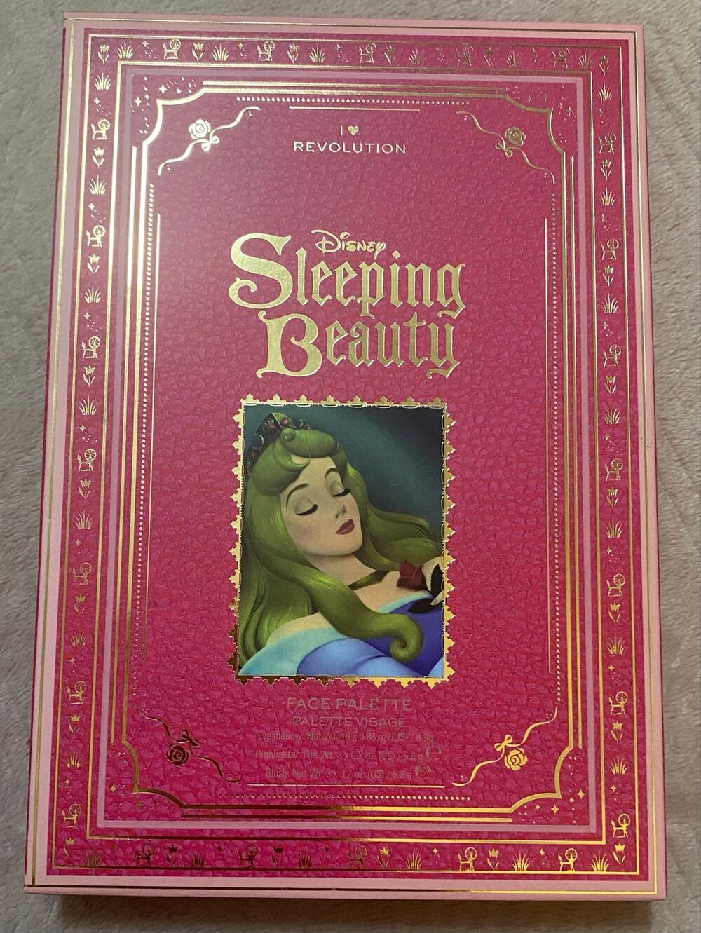 Disney SLEEPING BEAUTY Eye Shadow Highlighter Blush Pallette I love Revolution